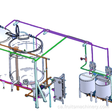 Cip/sip tubular i tub en esterilitzador de tubs